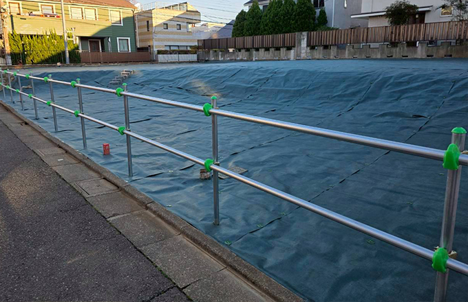 防草シート設置工事